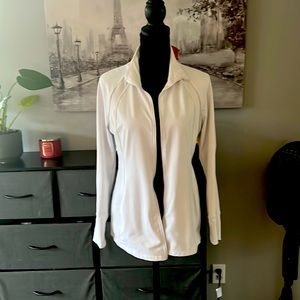 APANA white athletic jacket   Clean